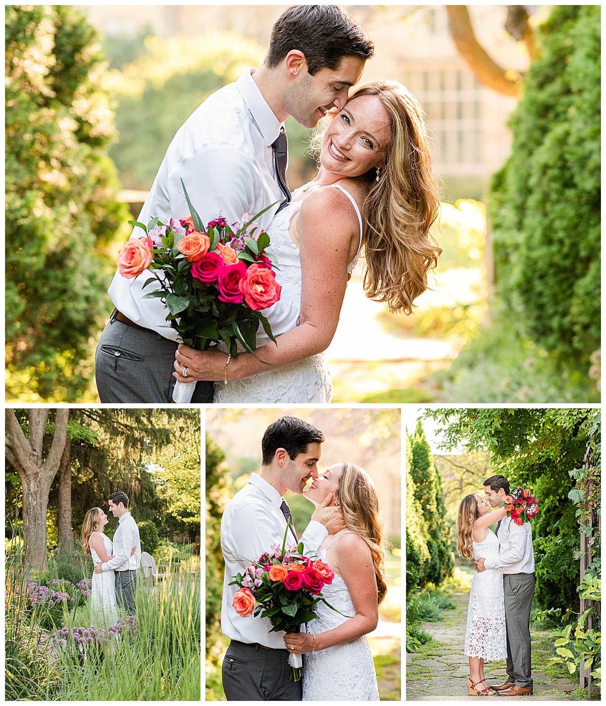photos featuring a bride and groom at the paine art center wedding venue in oshkosh, wi