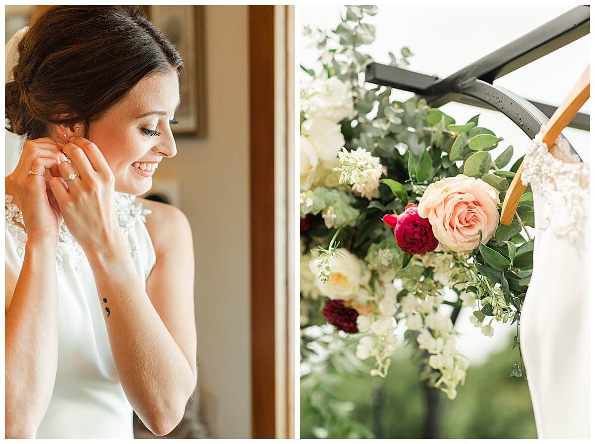 a bride getting ready for her wedding day at blackhawk country club