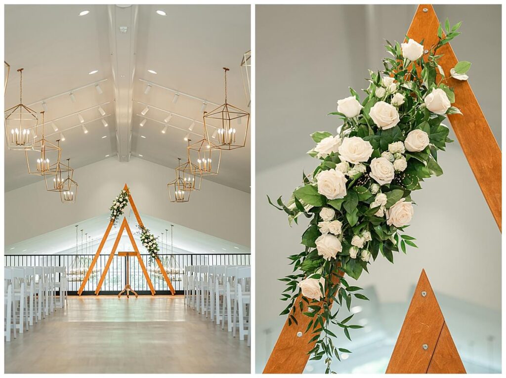 Ceremony arch and decor at The Eloise