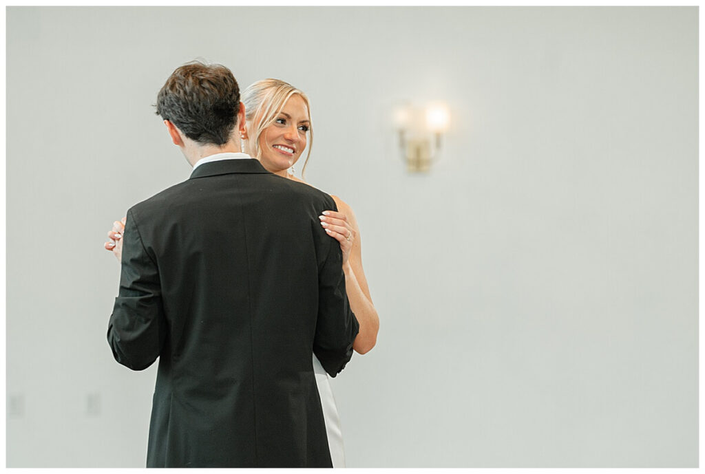 Romantic first dance at wedding