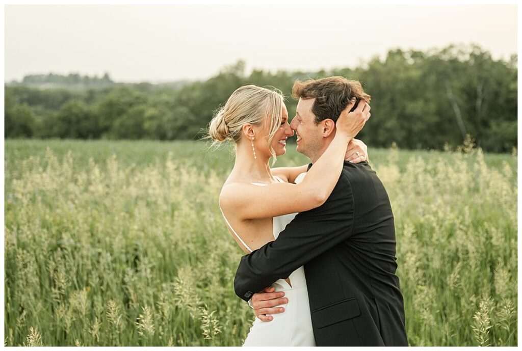 Bride and groom golden hour portraits at The Eloise