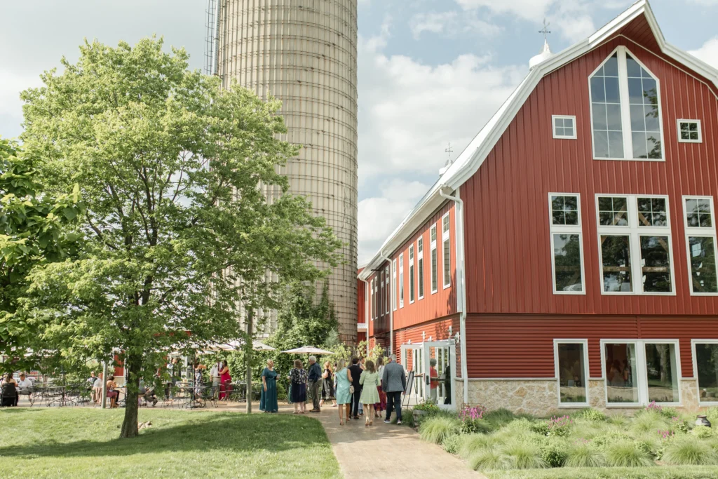 Exterior of the barn at Four Winds Farm in Fitchburg, WI